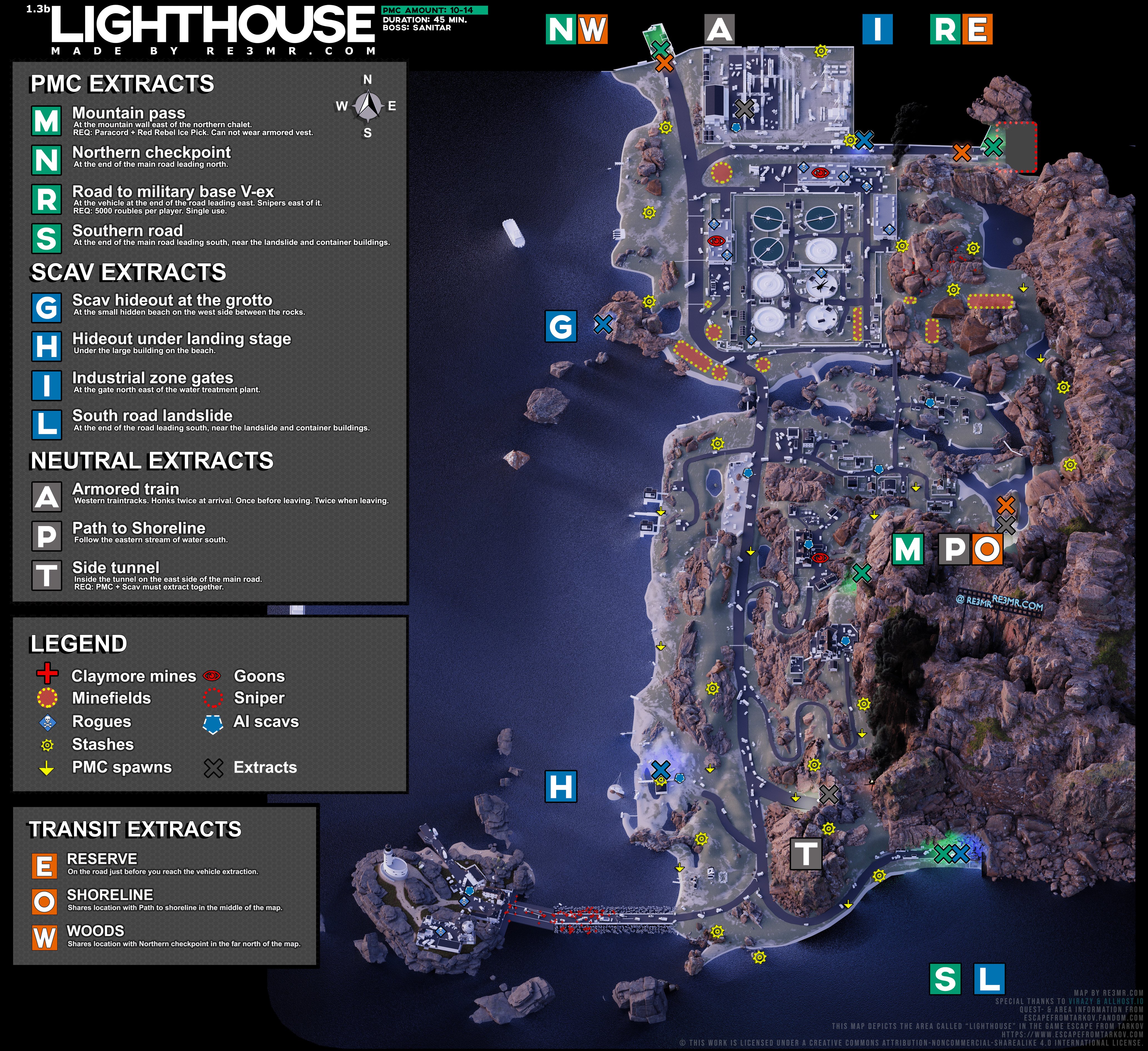 Lighthouse rogue route map : r/EscapefromTarkov